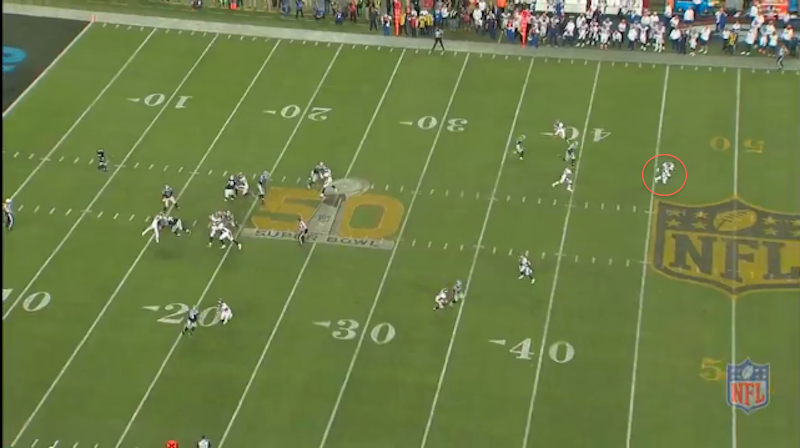 Illustration for article titled Cam Newton Had A Receiver Wide Open Before Von Miller Strip-Sacked Him